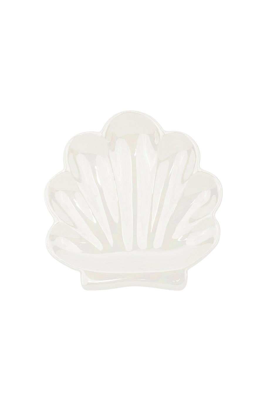 Elegante Schmuckschale in Muscheloptik - Keramikschale für Schmuck und Deco