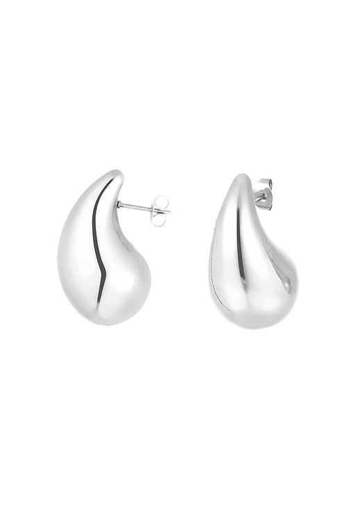 Elegante Ohrringe aus Edelstahl - Tropfen - design in  Silber, wasserfest und zeitlos