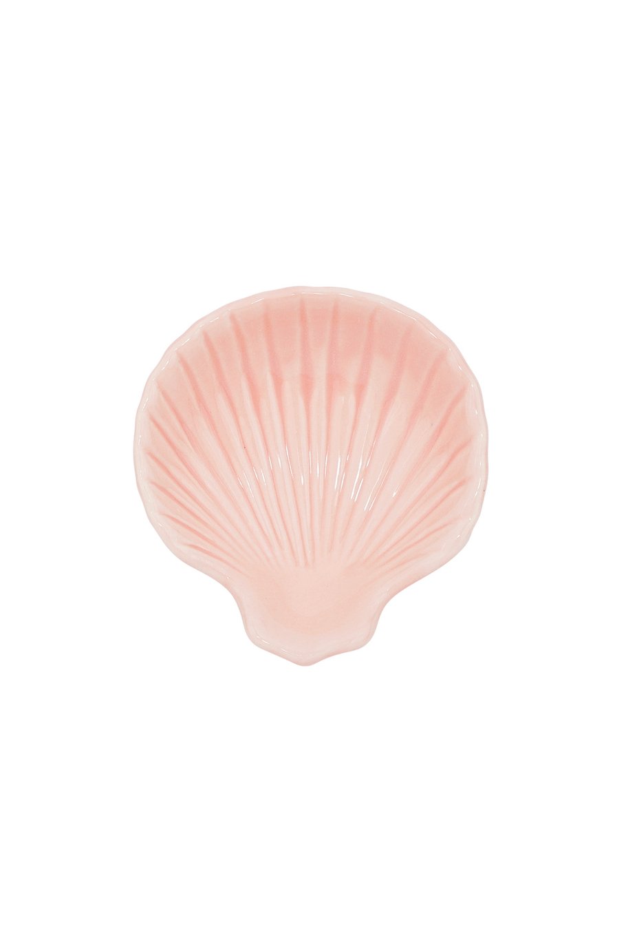 Rosa Schmuckschale in Muschelform - stilvolle Schmuckablage aus Keramik