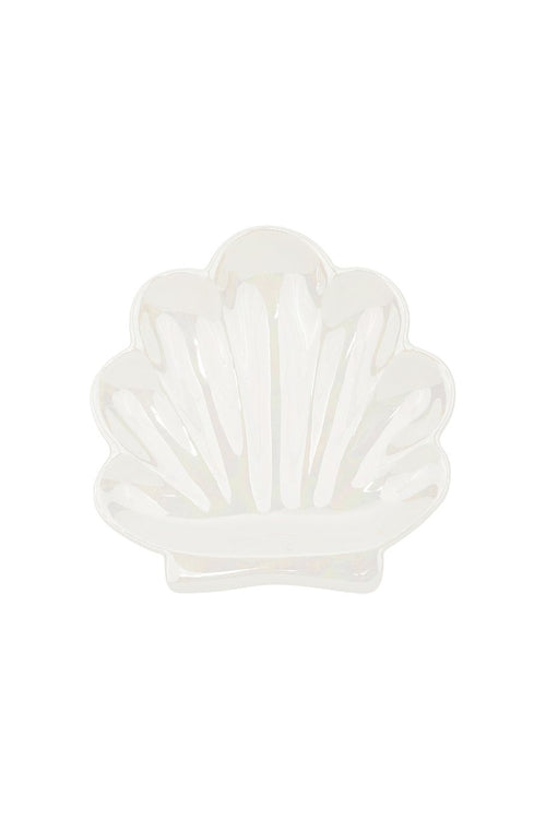 Elegante Schmuckschale in Muscheloptik - Keramikschale für Schmuck und Deco