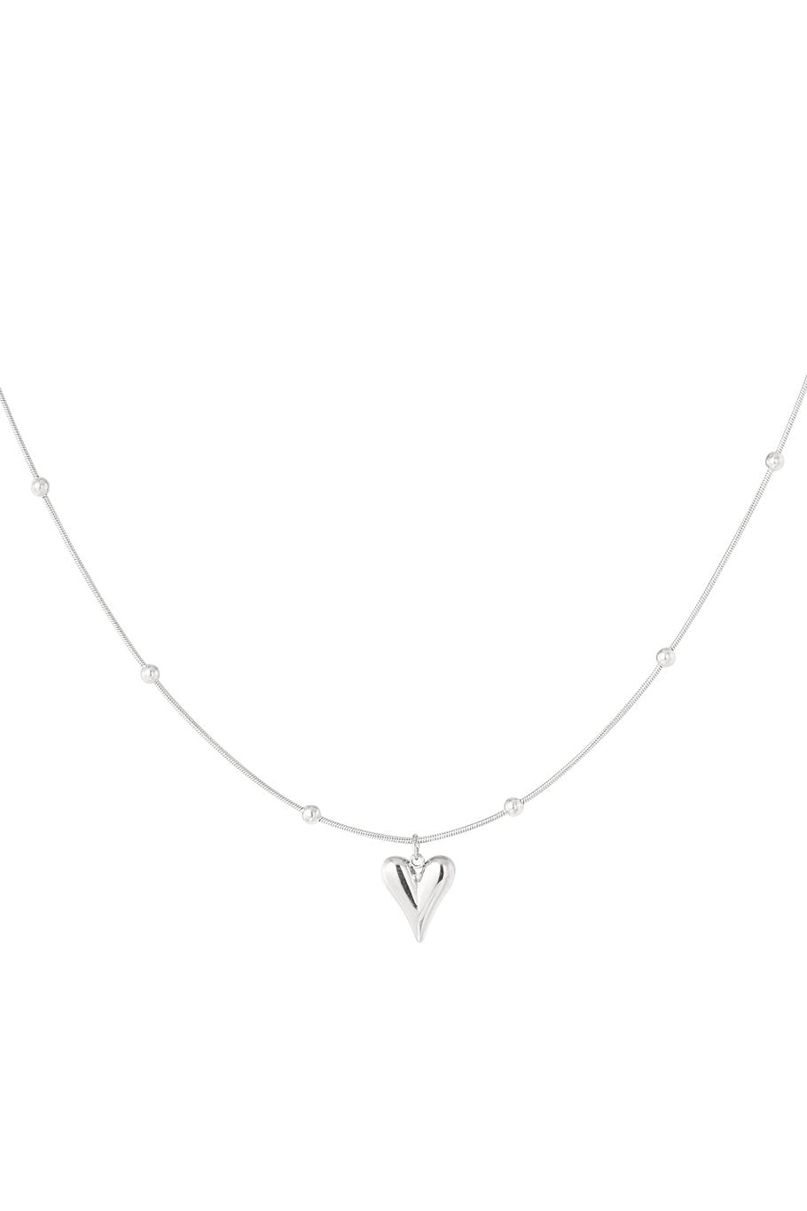 Silberne Herz-Kette - Filigrane Halskette mit zarte Herz-Anhänger