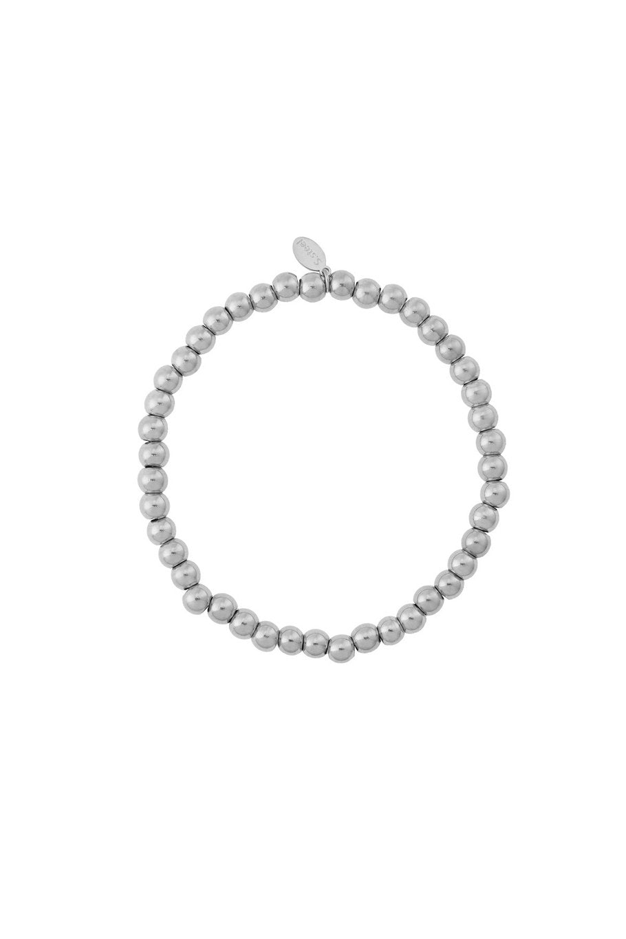 Silberes Perlenarmband - Elastisches Armand