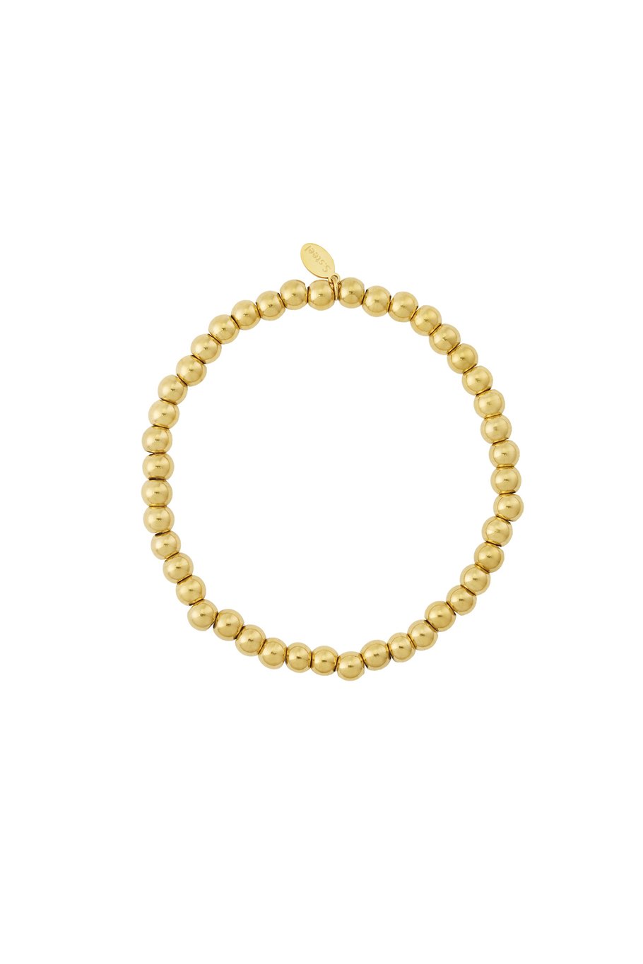 Goldenes Perlenarmband - Elastisches Armband